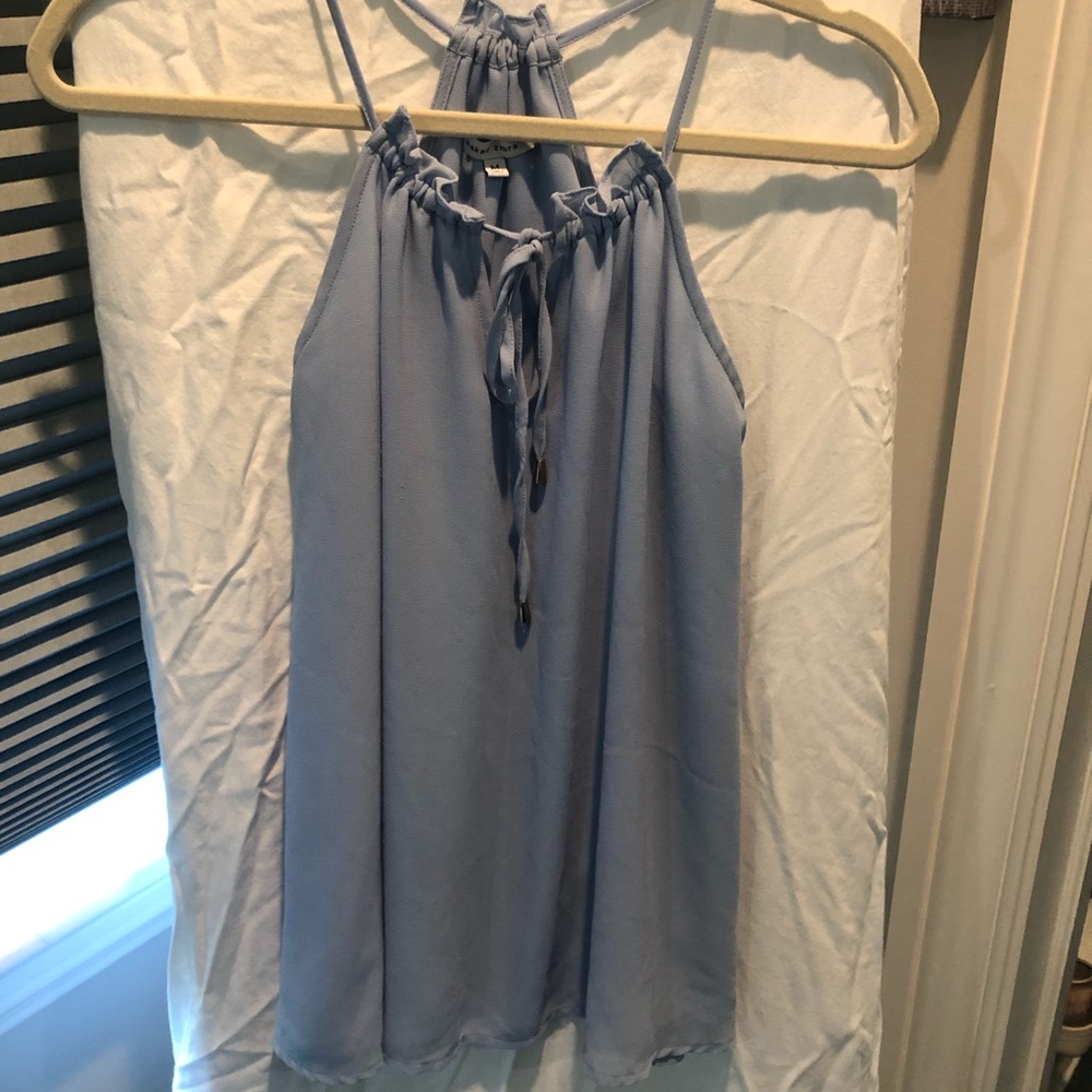 Naked Zebra Blue Tank Top Size Medium